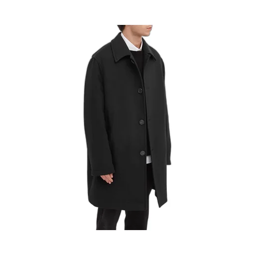 Logo-Printed Single Breasted Coat