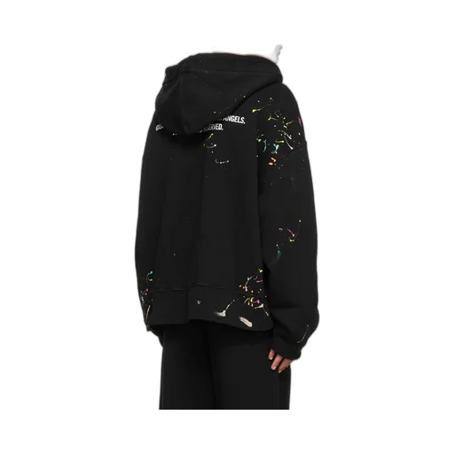 Palm-Printed Drawstring Hoodie