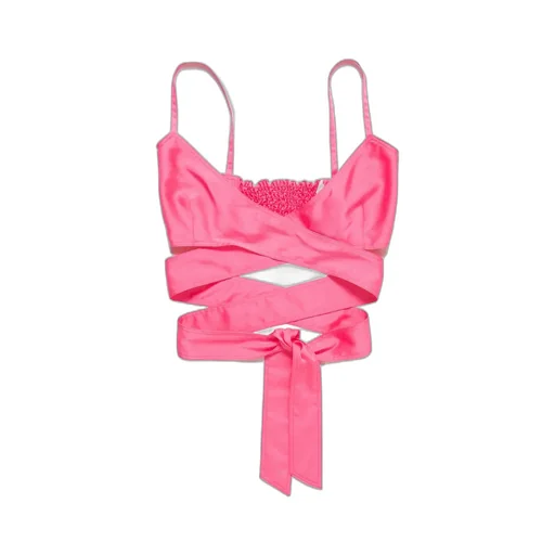 Crossover-Strap Satin Top