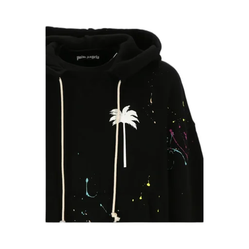 Palm-Printed Drawstring Hoodie