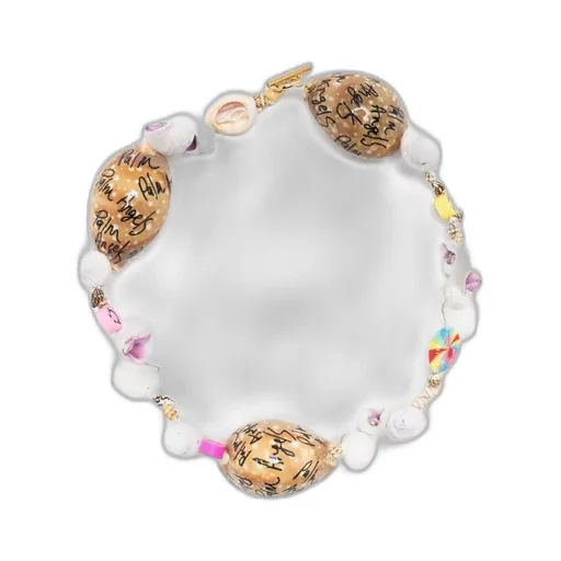 Logo-Print Shell Necklace