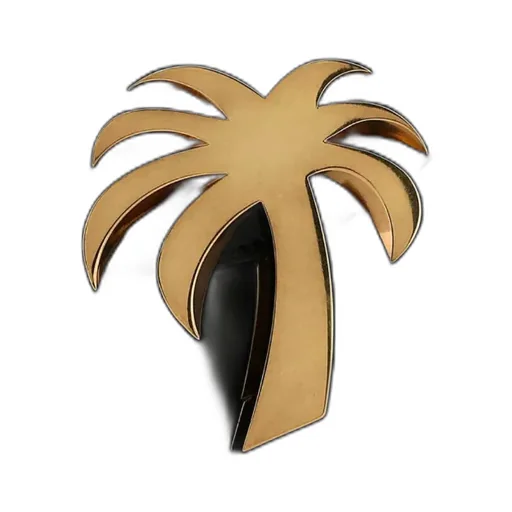 Palm Plaque Foldover Shoulder Bag