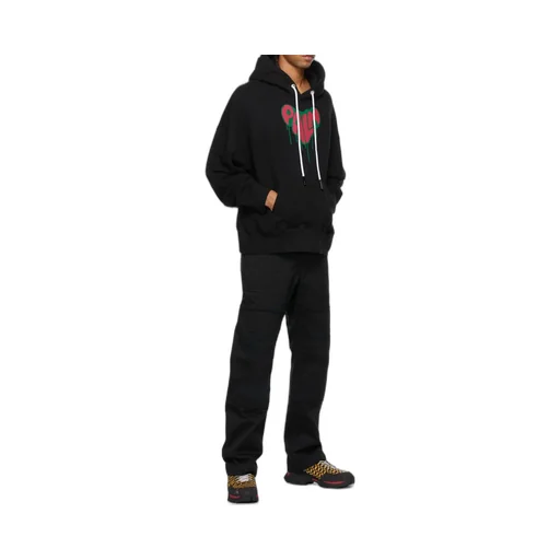 Spray Heart Logo Print Hoodie