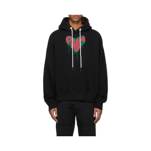 Spray Heart Logo Print Hoodie