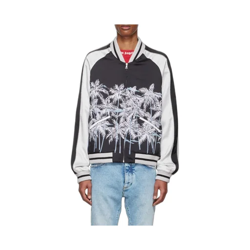 Palm Tree-Print Bomber Jacket