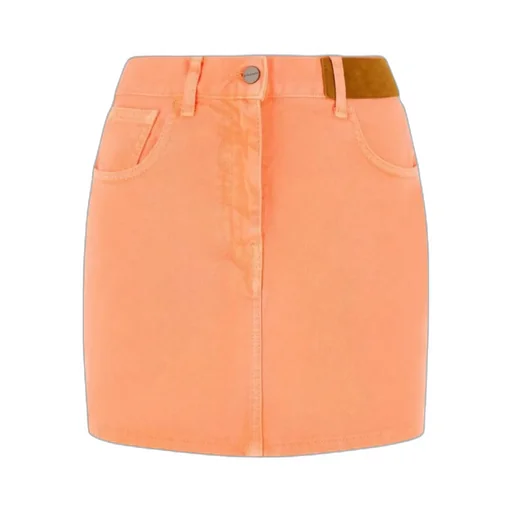 Logo-Patch Denim Miniskirt