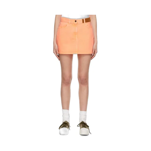 Logo-Patch Denim Miniskirt