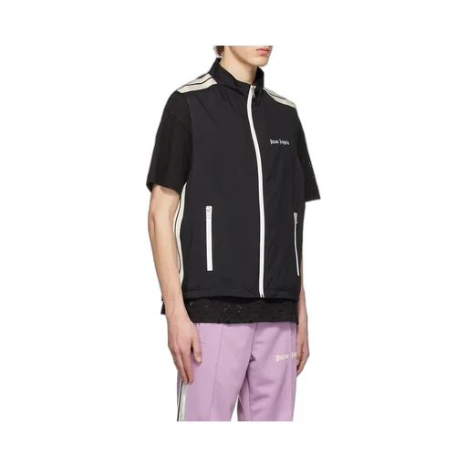 Logo Printed Zipped Gilet