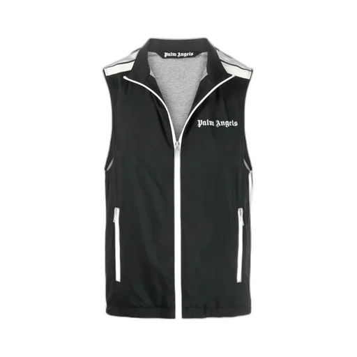 Logo Printed Zipped Gilet