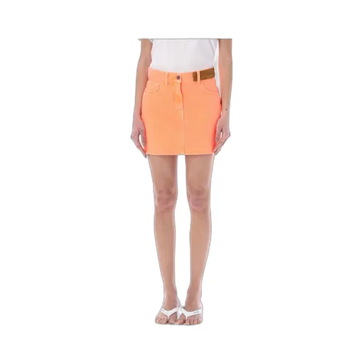 Logo-Patch Denim Miniskirt