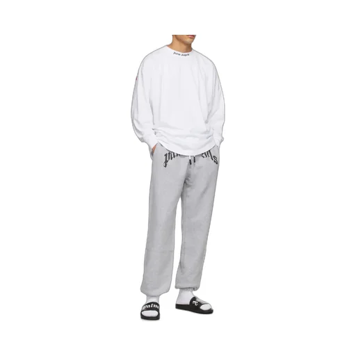Double Logo-Print Long-Sleeve T-Shirt