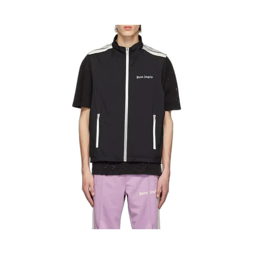 Logo Printed Zipped Gilet