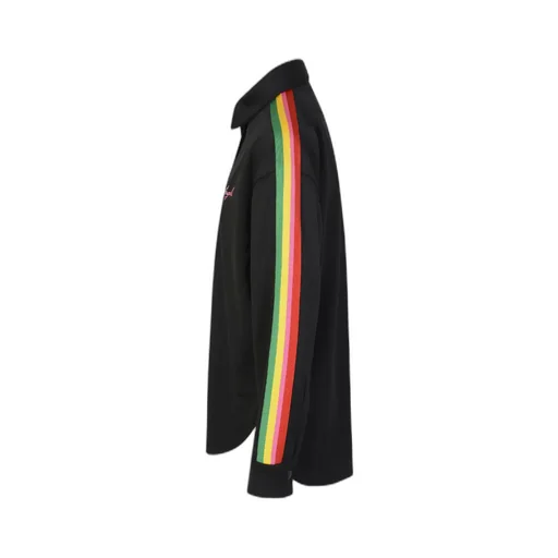 Miami Logo Embroidered Side-Stripe Shirt
