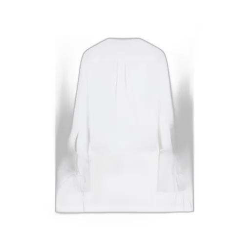 Logo Embroidered Flute-Sleeved Shirt