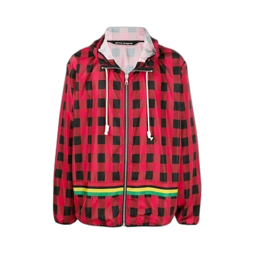 Check-Print Hooded Jacket