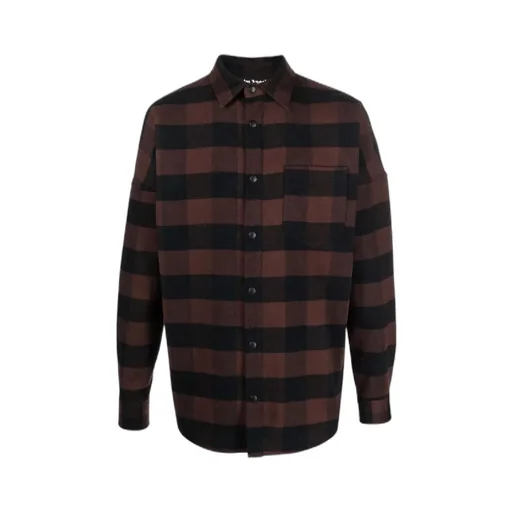 Logo-Print Checked Shirt