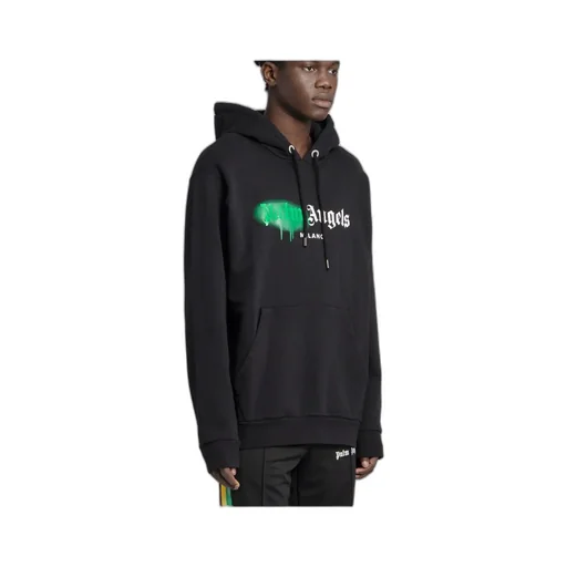 Sprayed Logo-Print Hoodie