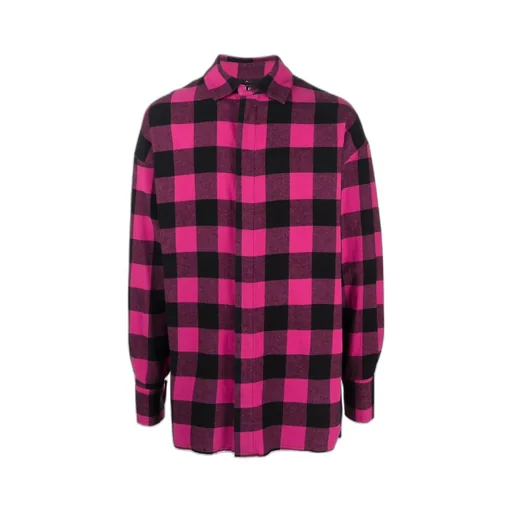 Check-Print Logo Shirt