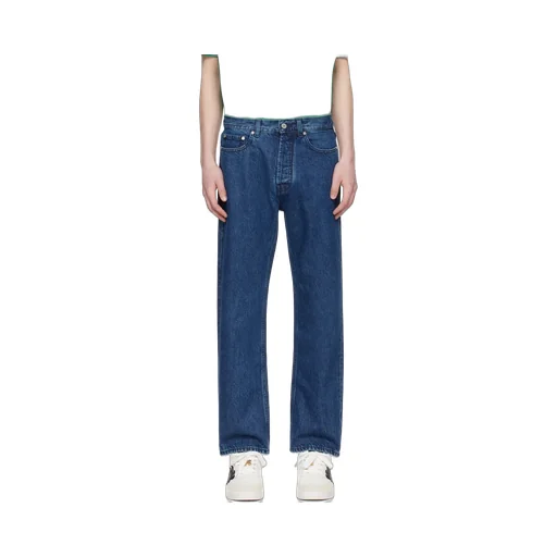 Logo Embroidered Straight Leg Jeans