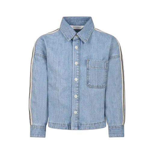 Overlogo Chambray Logo Printed Track Shirt
