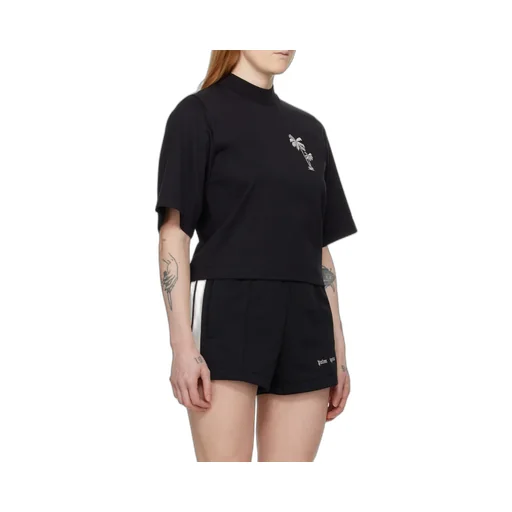 Palm Embroidered Cropped T-Shirt