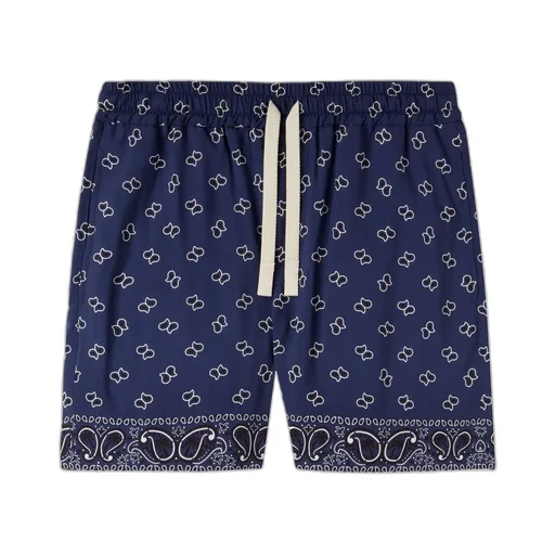 Paisley-Printed Drawstring Swim Shorts