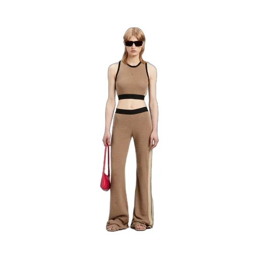 Side Stripe Detailed Flared Trousers