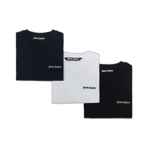 Pack Of Three Logo Embroidered Crewneck T-Shirt