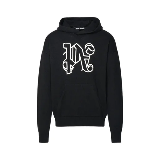 Monogram Embroidered Knitted Hoodie