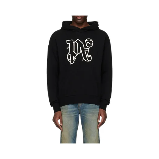 Monogram Embroidered Knitted Hoodie