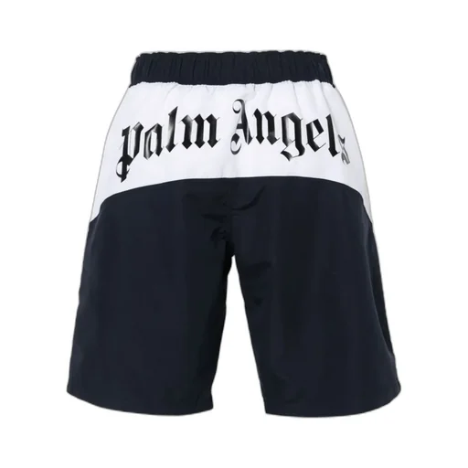 Logo Printed Elastic Waist Swim Shorts