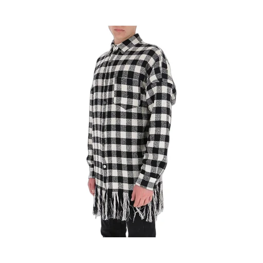 Fringed Check-Print Shirt