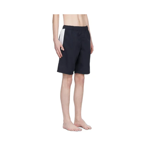 Logo Printed Elastic Waist Swim Shorts