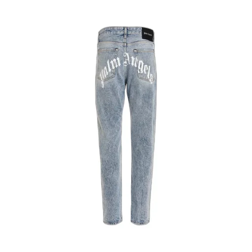 Logo-Printed High Waist Jeans