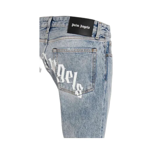 Logo-Printed High Waist Jeans