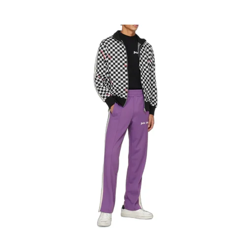 Damier Printed Zipped Track Jacket