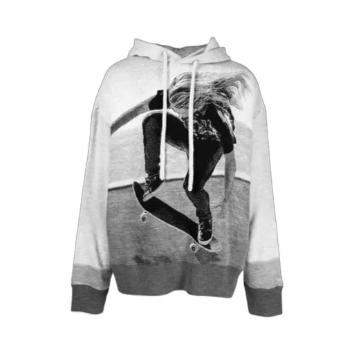 Graphic-Printed Drawstring Hoodie