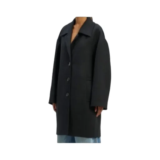 Logo Printed Single-Breasted Coat