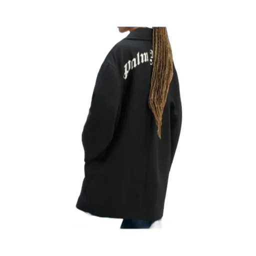 Logo Printed Single-Breasted Coat