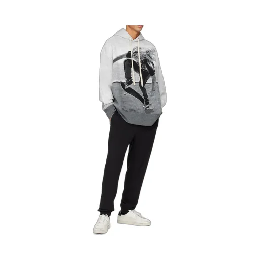 Graphic-Printed Drawstring Hoodie