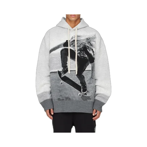 Graphic-Printed Drawstring Hoodie