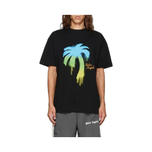 Palm Tree Printed Crewneck T-Shirt