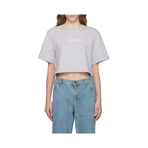 Logo Printed Cropped T-Shirt