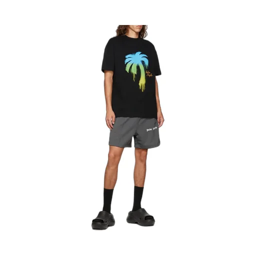 Palm Tree Printed Crewneck T-Shirt