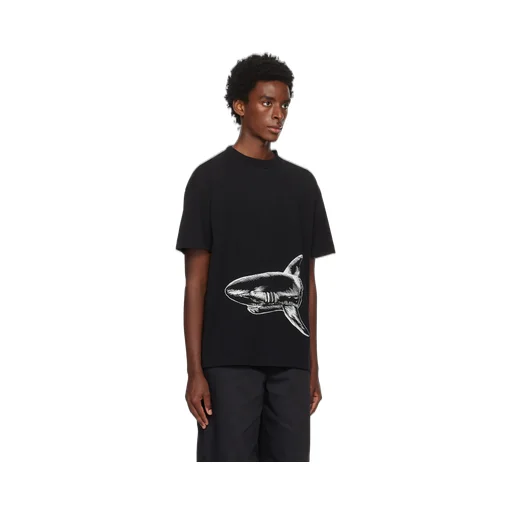 Shark-Print Organic Cotton T-Shirt
