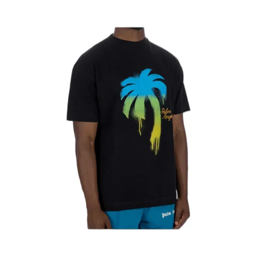 Palm Tree Printed Crewneck T-Shirt