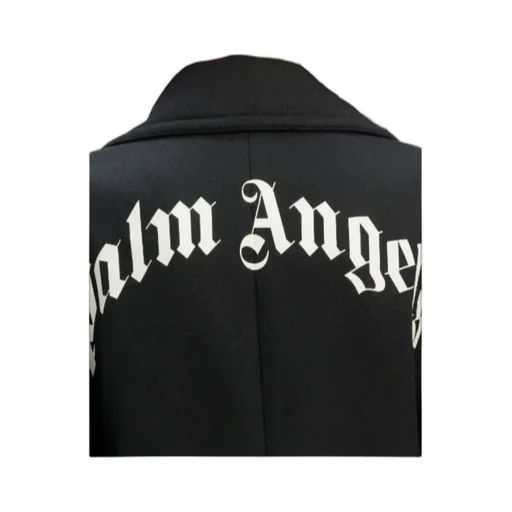 Logo Printed Single-Breasted Coat