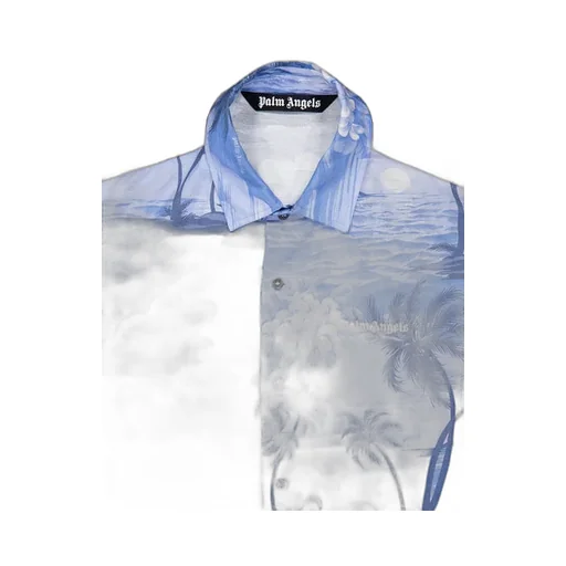 Sunset Printed Straight Hem Track Shirt