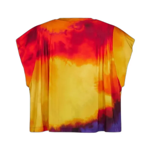 Tie-Dyed Crewneck Cropped T-Shirt