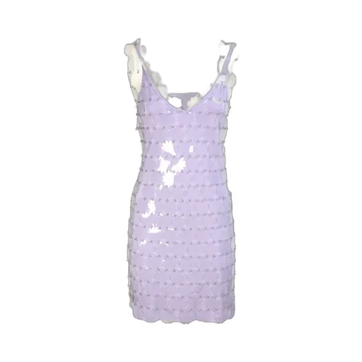 Sequin-Embellished Sleeveless Mini Dress